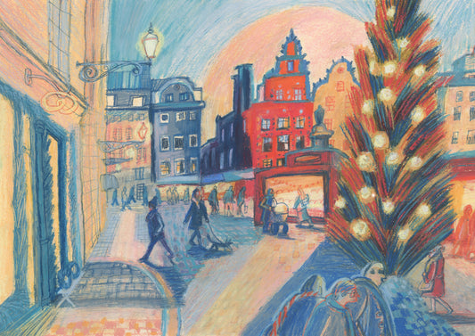 Christmas Market in Stockholm Poster