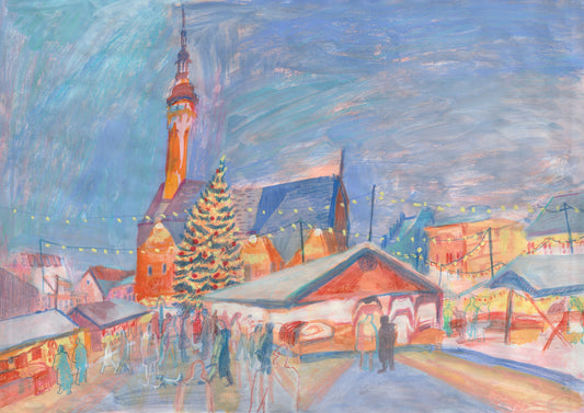 Christmas Market in Tallin Poster